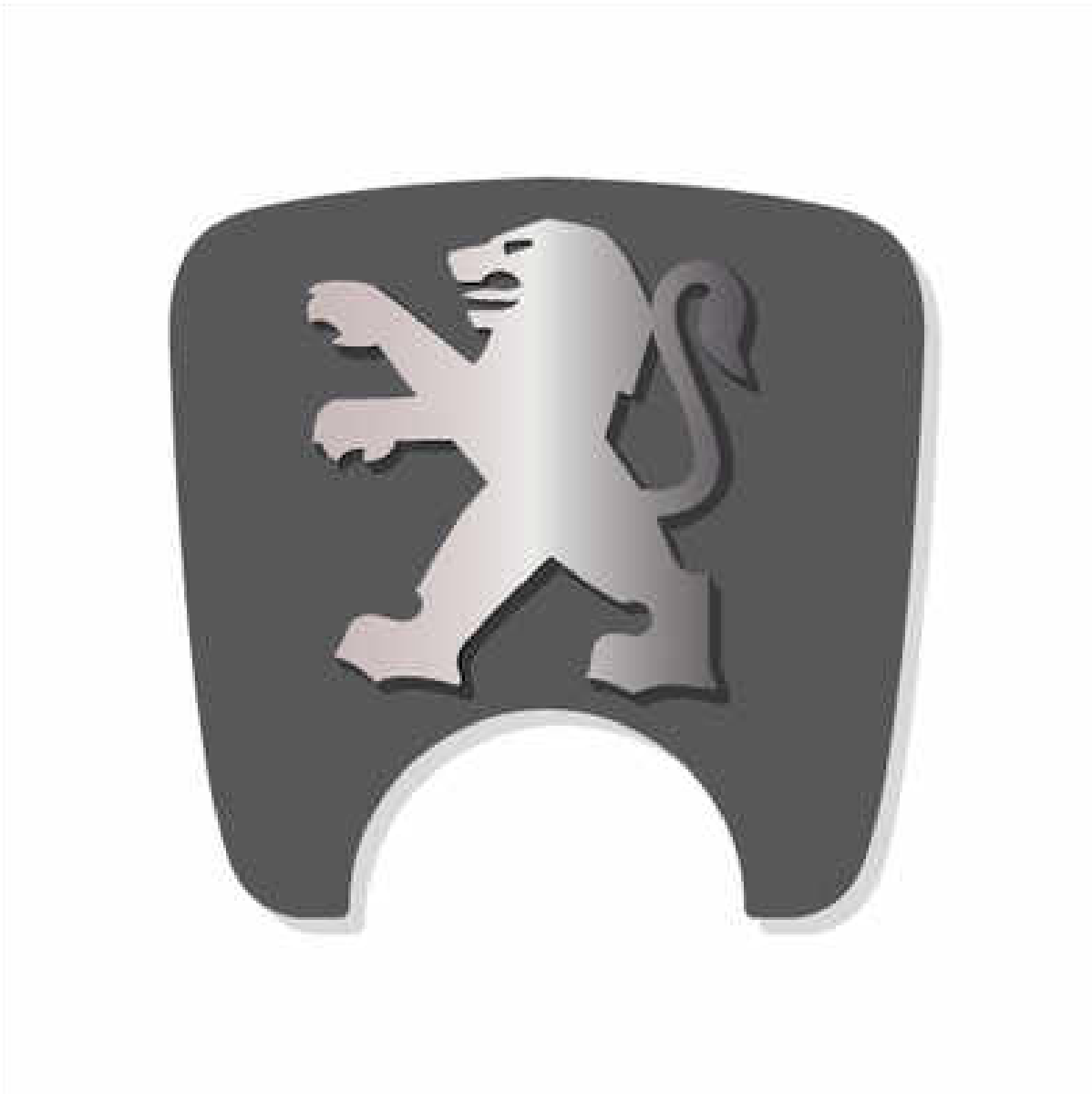 106 S2 Boot Lock Decal with Lion - Dark Grey Variants