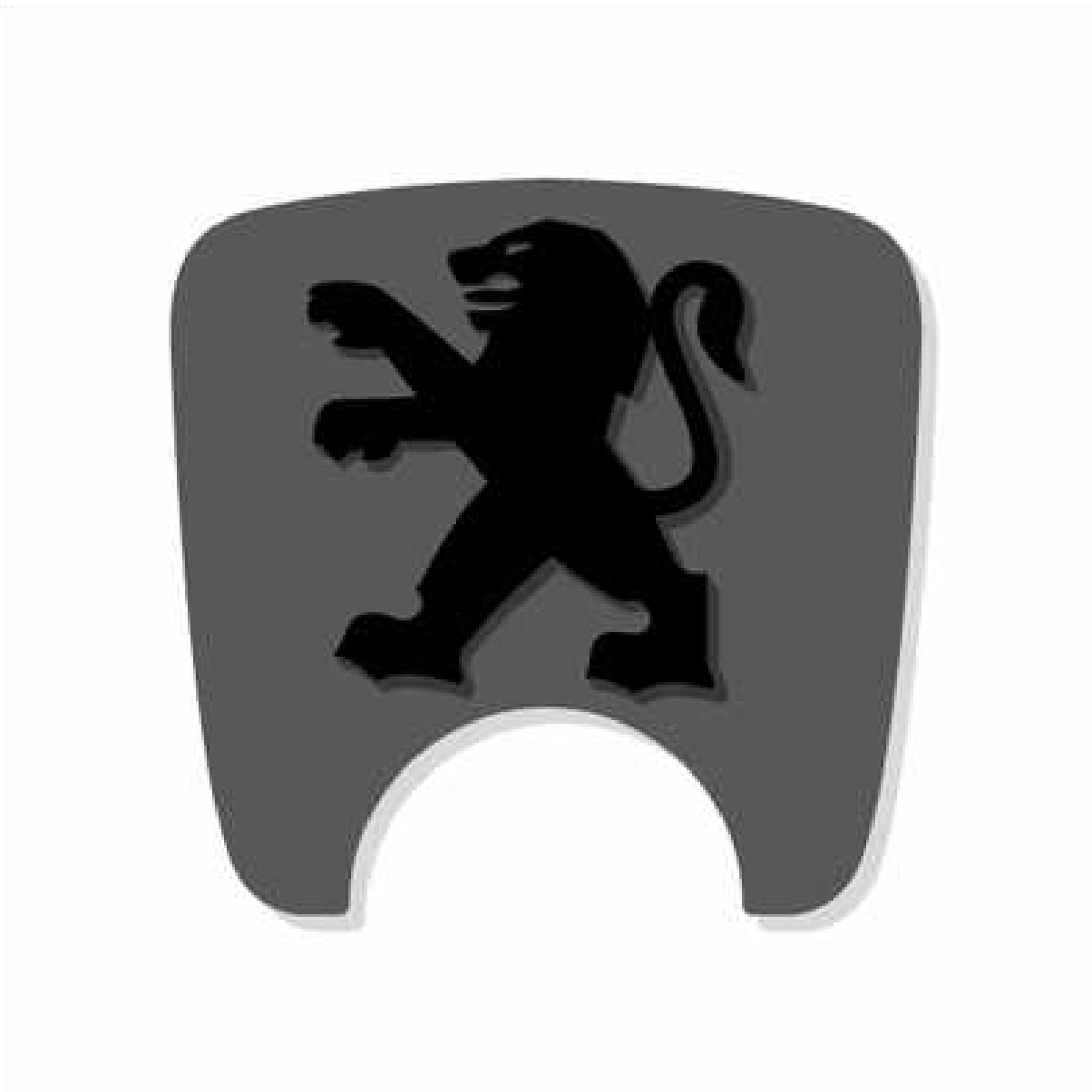 106 S2 Boot Lock Decal with Lion - Dark Grey Variants