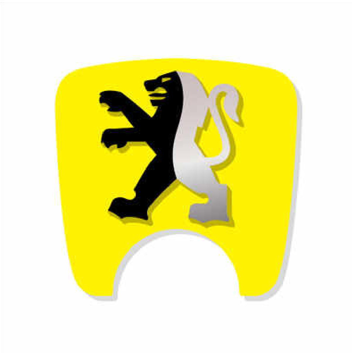 106 S2 Boot Lock Decal with Lion - Yellow Variants