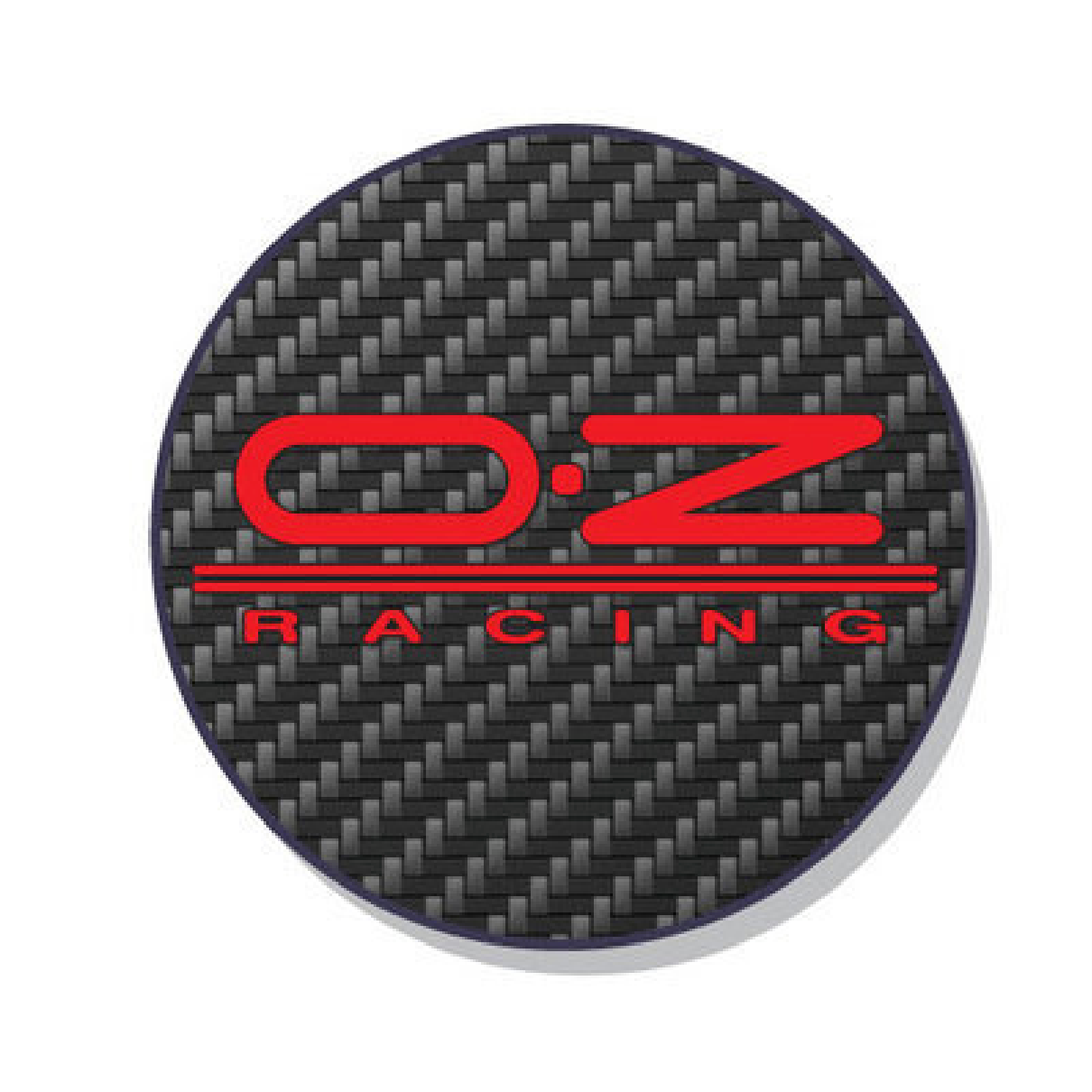 Wheel Centers - OZ Racing Red with Carbon Effect