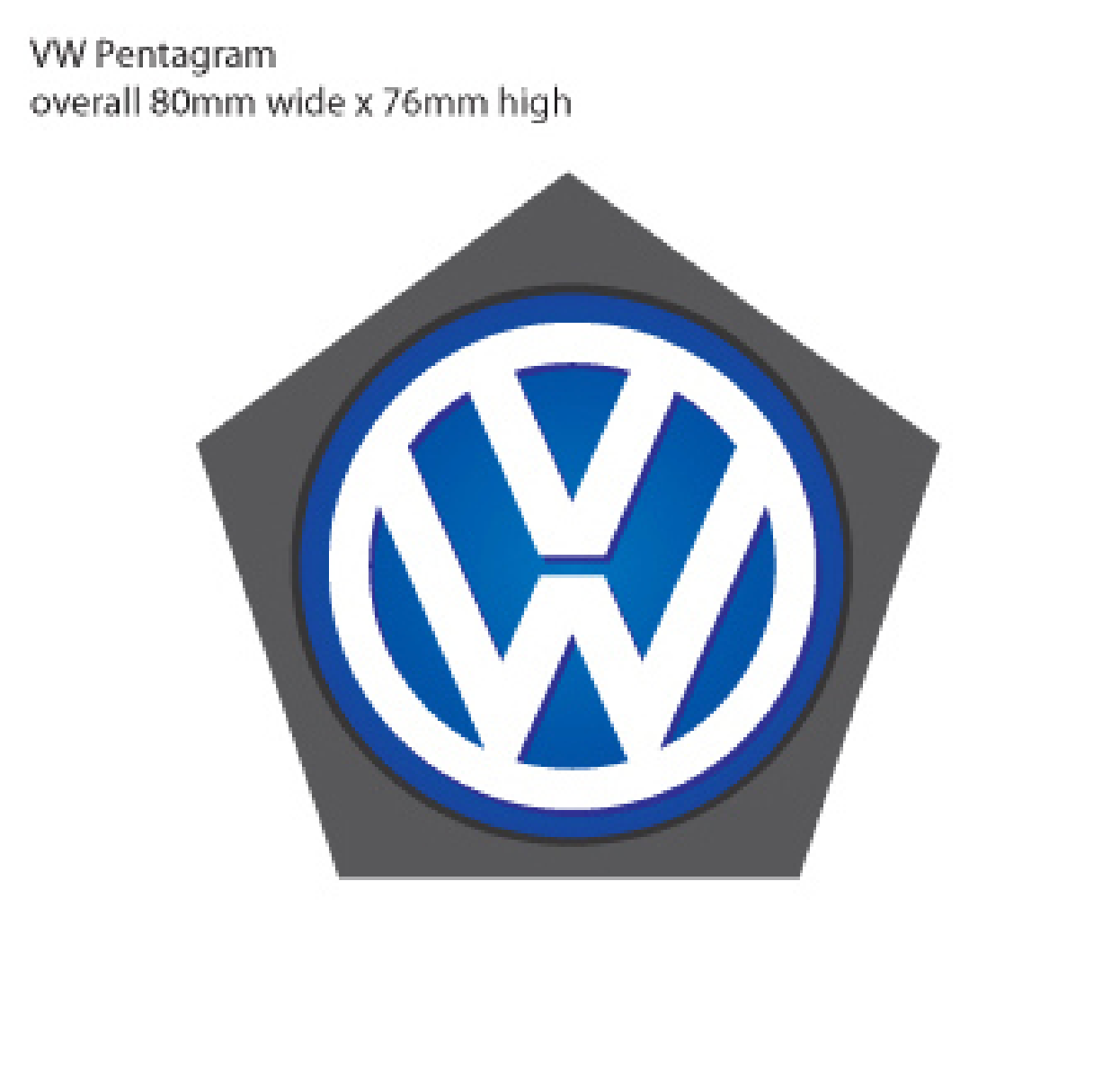 Wheel Centers - VW Pentagram