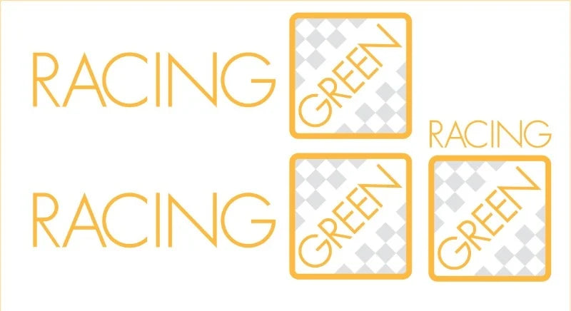 Racing Green Side and Bootlid Decals