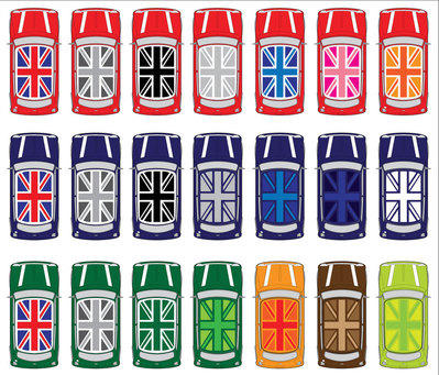 Roof Decals - Union Jack - Multicolour