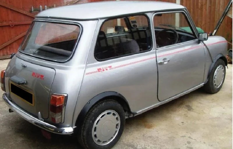 Austin Mini Ritz Decal Ritz Side and Bootlid Decals, and triple stripe in red – StickyFingers ...