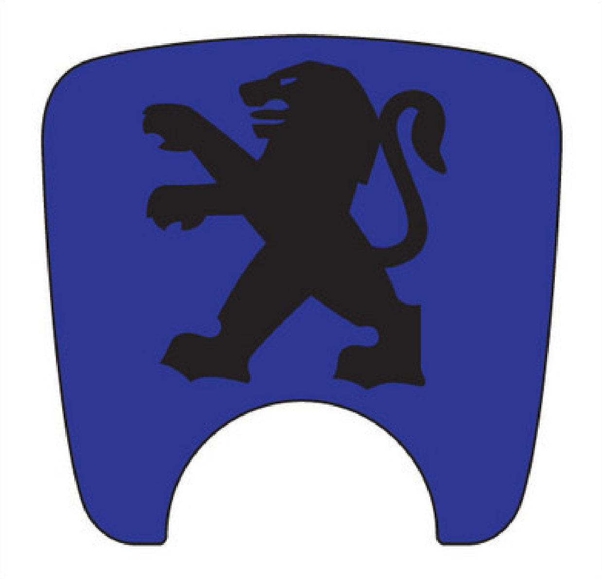 106 S2 Boot Lock Decal with Black Lion - Blue Variants
