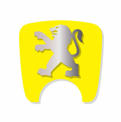 106 S2 Boot Lock Decal with Lion - Yellow Variants