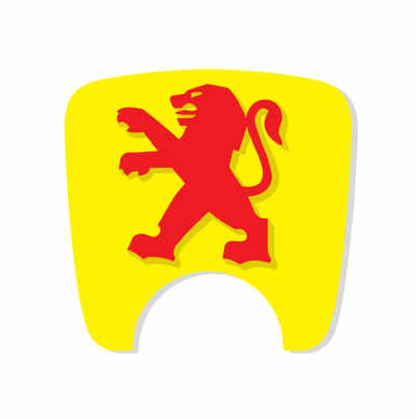 106 S2 Boot Lock Decal with Lion - Yellow Variants