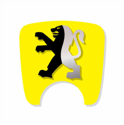 106 S2 Boot Lock Decal with Lion - Yellow Variants