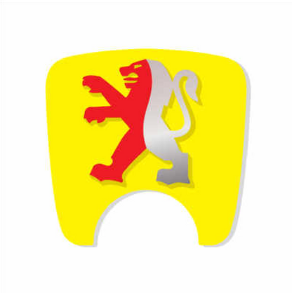 106 S2 Boot Lock Decal with Lion - Yellow Variants