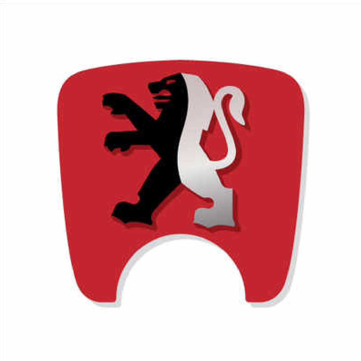 106 S2 Boot Lock Decal with Lion - Red Variants