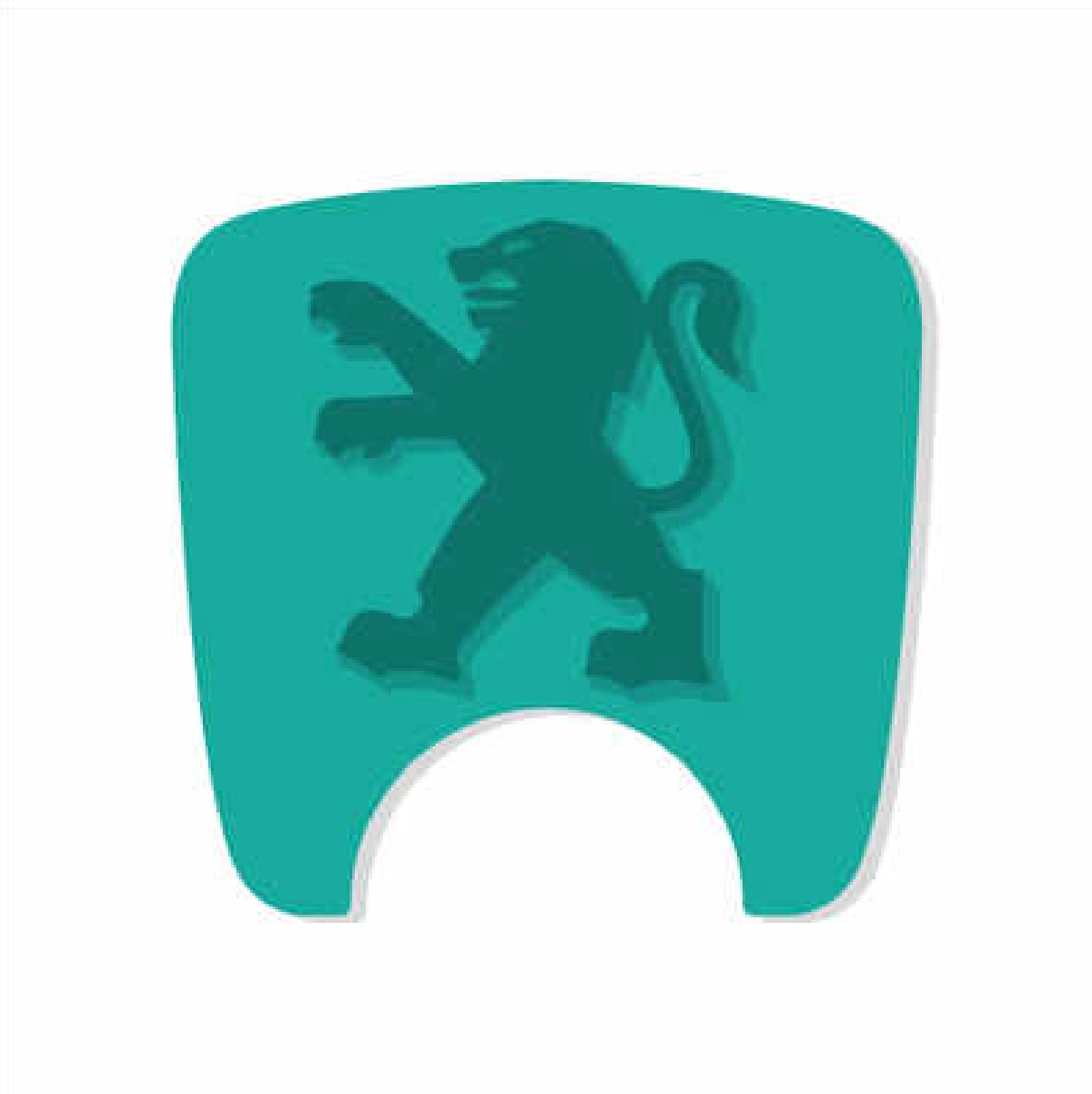 106 S2 Boot Lock Decal with Lion - Turquoise Variants