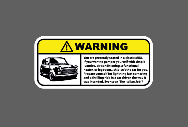 Mini Warning Sticker – StickyFingers Decals & Graphics
